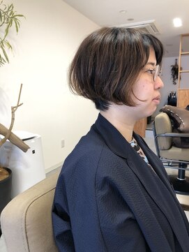 パーク(PARK) セクションカラー×ショートボブ