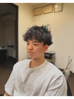 理容 うめむら 波巻きパーマ