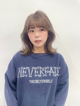 ゼスト 吉祥寺店(ZEST) 韓国ヘア/ミルクティーベージュ/顔まわりカット　吉祥寺桜