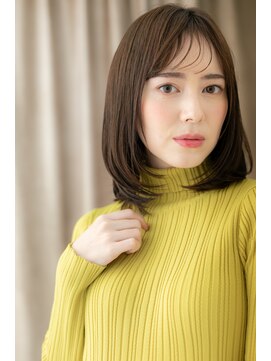 カバーヘアアンドスパ ブリス 浦和(COVER HAIR&SPA bliss) マロンベージュ大人美人前下がりレイヤーカットY浦和30代40代