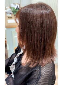 モリオフロムロンドン 大宮店(morio from London) 【かほ】【ブリーチなし】オレンジブラウン