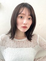 ヘアラウンジ ビーチ 青山 外苑前(hair lounge BEACH) さらつやナチュラルストレートブラウンベージュカラー