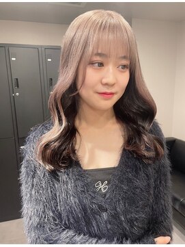 ベレーザ 渋谷神南(Beleza) 5350ブリーチ＆インナーカラー黒髪金髪ホワイトブロンドレイヤー