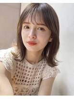 グレージュ ミニウルフ デジタルパーマ チェリーブラウン