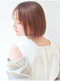 [Inity]オレンジベージュ×ミニボブ[心斎橋/髪質改善/縮毛矯正]