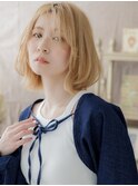 ブリーチオンカラーニュアンスパーマボブディa北浦和20代30代