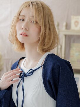 カバーヘア ブリス 北浦和(COVER HAIR bliss) ブリーチオンカラーニュアンスパーマボブディa北浦和20代30代