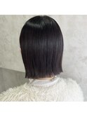 切りっぱなし/外ハネ/バイオレットカラー