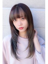 hairs BERRY　伏見桃山店【ヘアーズ ベリー】【11月26日 NEW OPEN】  ★前髪 アンブレラカラーこなれミディイメチェンレイヤーカット
