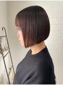 別府ショートボブ顔まわりレイヤーカット髪質改善カラー30代