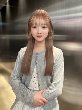 クラゲヘアー/小顔に見せるヘア/ココアベージュ/栄