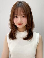 エトラ 渋谷店(etora) 小顔 前髪 ミディアムレイヤーカット 大人ガーリー"