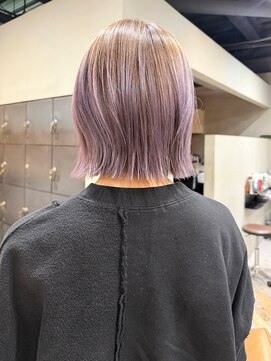 ヘアー アイス ルーチェ(HAIR ICI LUCE) ピンクラベンダー/デザインカラー/ボブ/星