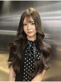 着物ヘア/大人ガーリー/ダークアッシュ/似合わせカット/原宿
