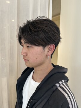 ガリカ 博多(Gallica) <ゲスト>メンズ縮毛矯正、ナチュラルな毛流れのフェザーショート