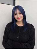 エフェクトでネイビーブルー × 川田那々海 (髪質改善)