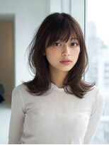 ダル 渋谷/表参道(DAL.) 鎖骨ミディアム/前髪あり/くびれレイヤー/暗髪透明感/ショコラ