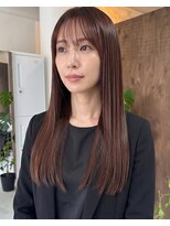 零秒女髪 千里丘店&nbsp;上品な大人女性向け艶カラーセミロング髪質改善艶髪美髪艶感