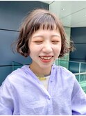 ショートボブ/ボブパーマ/ウェーブパーマ