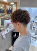 波巻きスパイラルパーマメンズマッシュツイストスパイラルパーマ