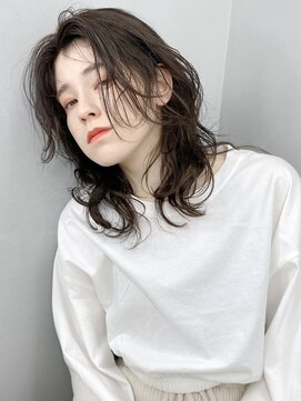 アイティー バイ アルバム 浦和店(IT by ALBUM) ミディアムウェーブ_セミウェットウェーブオリーブカラー_47724