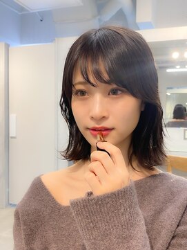 フォト 新宿(foto) グレーベージュ前髪パーマレイヤーカットダブルカラー髪質改善