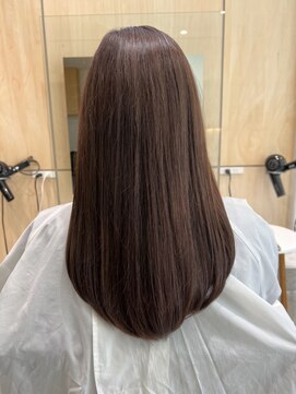 ラディウス ヘアー(Radius hair) ラベンダーグレージュの大人ツヤストレート