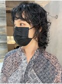 ウルフパーマ_グレージュカラーボブウルフ_ba409562