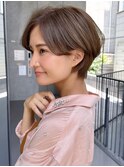 ハンサムショート/くびれショート/前髪なし/30代40代50代/表参道