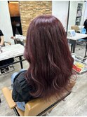 ブリーチなしダブルカラー/赤/カシスカラー/カシスレッド/池袋