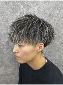 ツイストスパイラルパーマ/ホワイトメッシュ/縦落ちパーマ