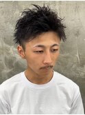 ホワイトメッシュ/ツイスト/ツイスパ/パーマ/メンズ/眉毛