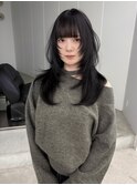 【yukino】シアーブラック×ハッシュカット