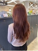 ピンクブラウン/赤みブラウン/レイヤーカット/越谷
