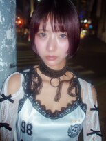 キジ(KIJI) レイヤーボブ/ミニボブ/レッド/ワインレッド/ワイドバング