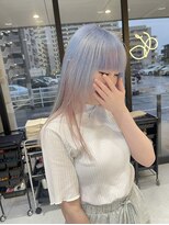 髪屋 紬 水色×ピンク