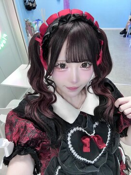 ヘアーグランデシーク(Hair Grande Seeek) ダークレッドエクステスタイル