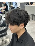 ツイストスパイラル縦落ちパーマサーフカール