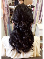 結婚式 お呼ばれスタイル ヘアセット＋メイク