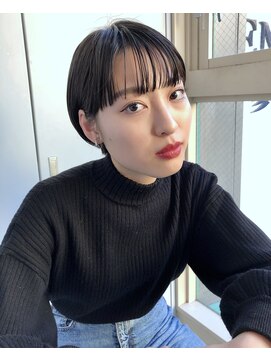 ヌード(NUDE) 「NUDE」#大人かわいい 黒髪 ワイドバング マニッシュショート