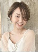 根元ふんわりショートパーマ／春パーマ／30代40代
