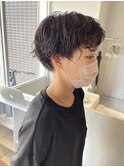 ショートにパーマ