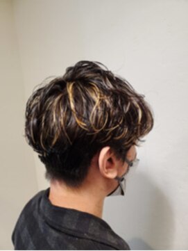 エイムヘアコルト 溝の口店(eim hair colt) パーマ×ハイライトmen'sスタイル