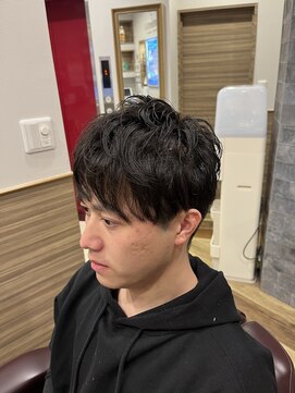 銀座マツナガ 神田店 20代30代爽やかオシャレツーブロック刈り上げスタイル