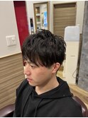 20代30代爽やかオシャレツーブロック刈り上げスタイル