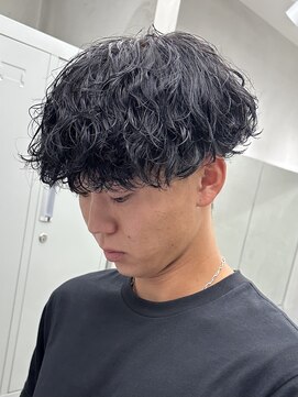 フィフス 栄(fifth) 波巻きスパイラルパーマツーブロックメンズマッシュ栄