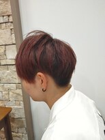 アメイジングヘアー 千歳店(AMAZING HAIR) レディース刈り上げスタイル/ベリーショート/高発色レッド