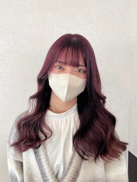 アース コアフュールボーテ 富山婦中店(EARTH coiffure beaute) ピンクブラウン_ケアブリーチ_ナチュラル_ワンホンカラー