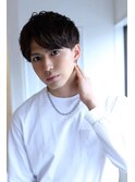 MEN'SHAIRアッシュブラックマッシュショートツーブロック