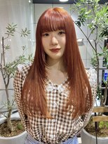 ヘアーアンドメイク ビス(HAIR&MAKE bis)&nbsp;レイヤーカット/オレンジカラー【中西思実】